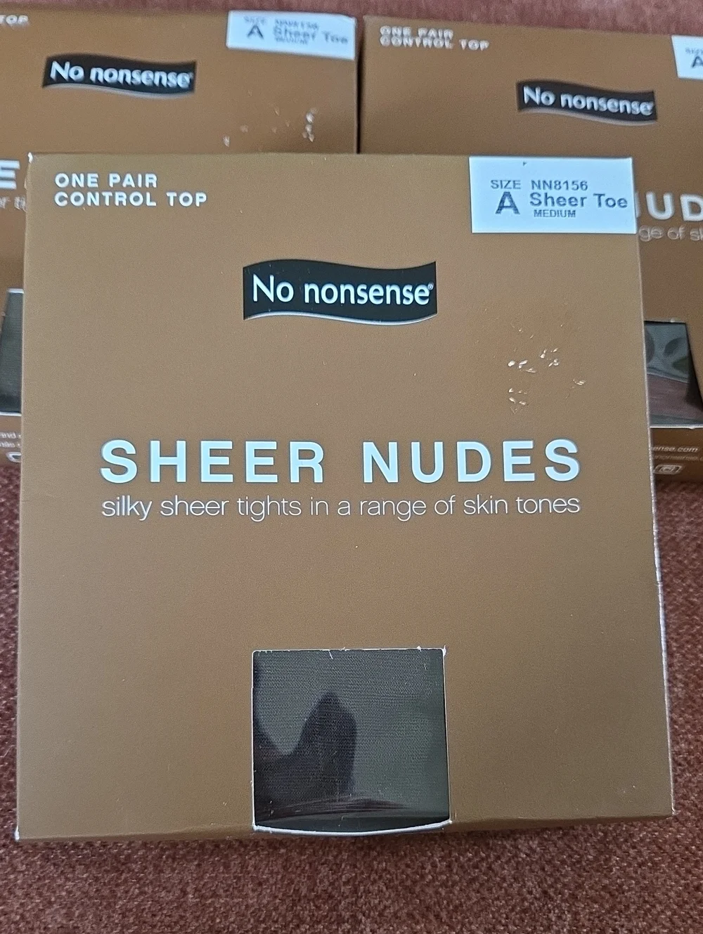 3 Pairs No Nonsense SHEER NUDES silky Tights Control Top Pantyhose Medium Size A